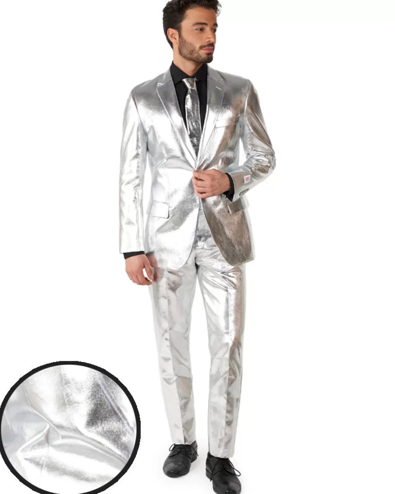 Opposuits Opposuit Shiny Silver Premium Mens Suit> Opposuits