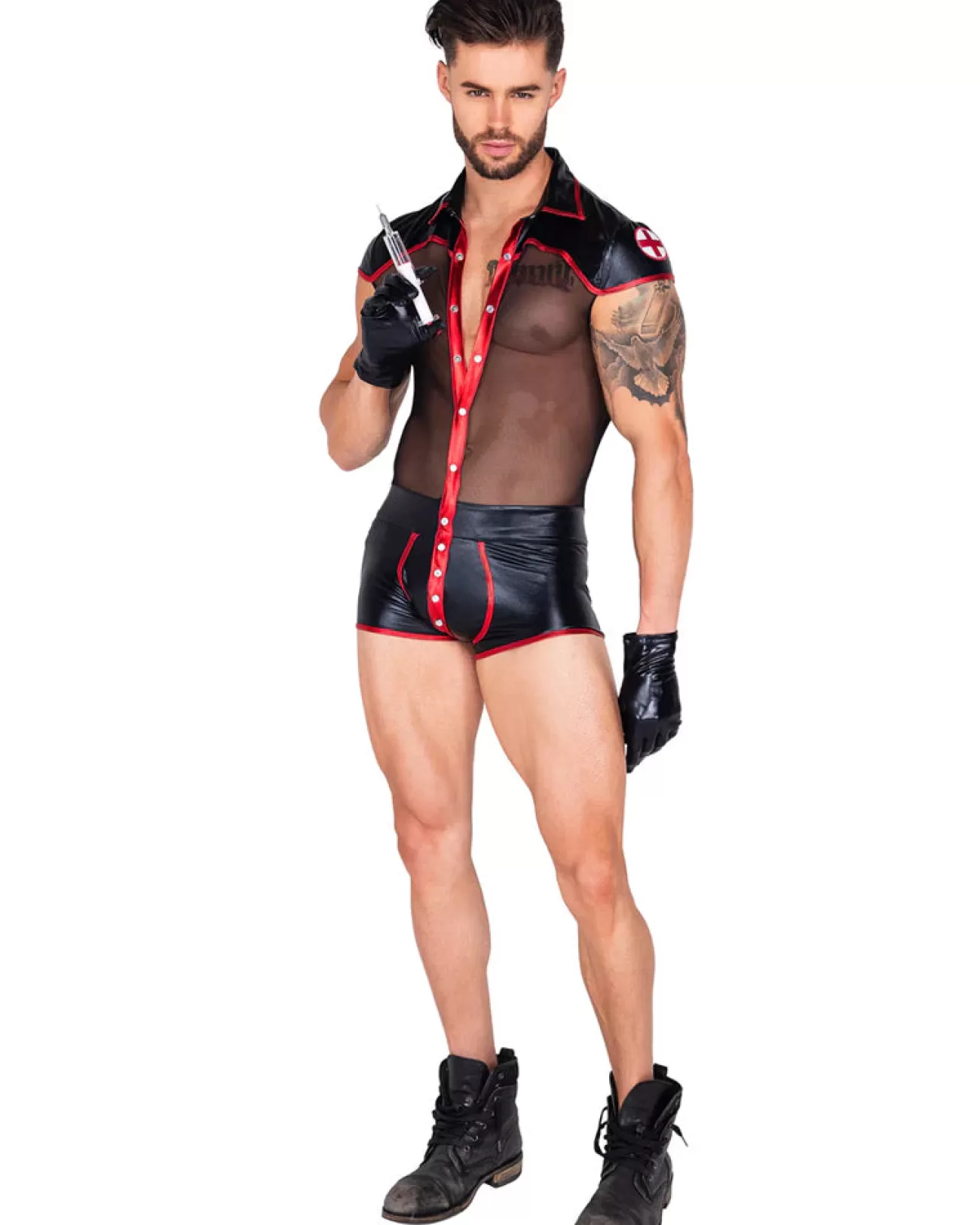 Roma Costumes Pandemic Hunk Mens Costume> Saints &Amp; Sinners