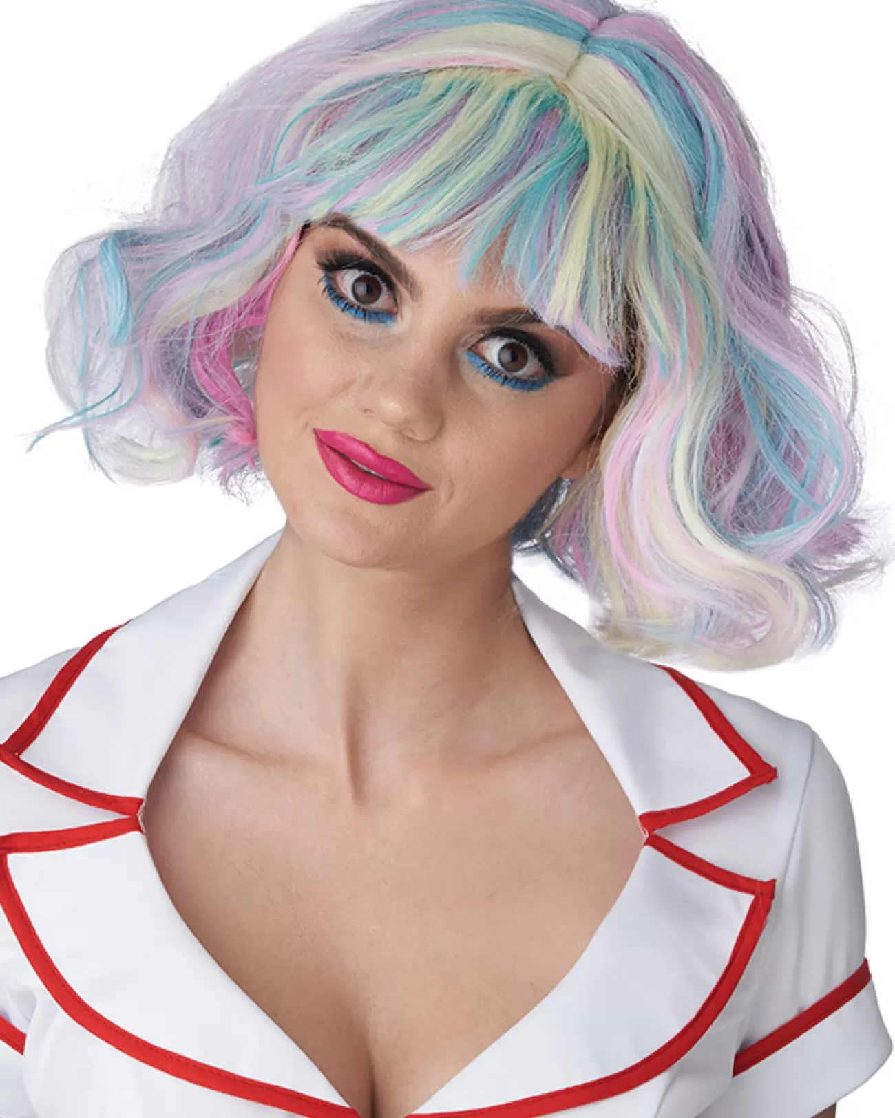 California Costumes Pastel Rainbow Short Bob Wig> Halloween Wigs