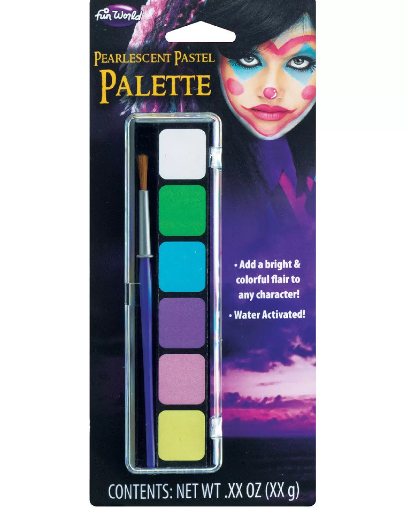 Fun World Pastel Water Activated Makeup Kit> Halloween Accessories