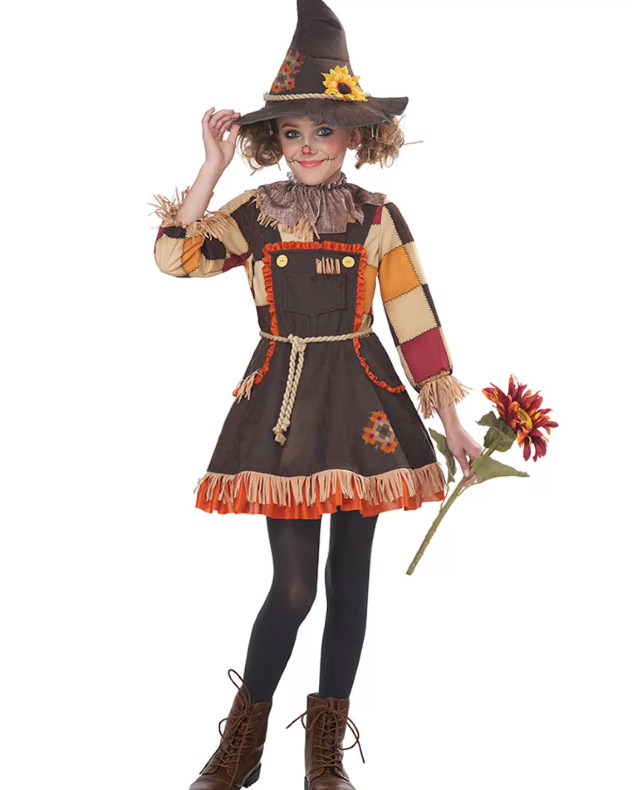 California Costumes Patchwork Scarecrow Girls Costume>Kids Kids Costumes