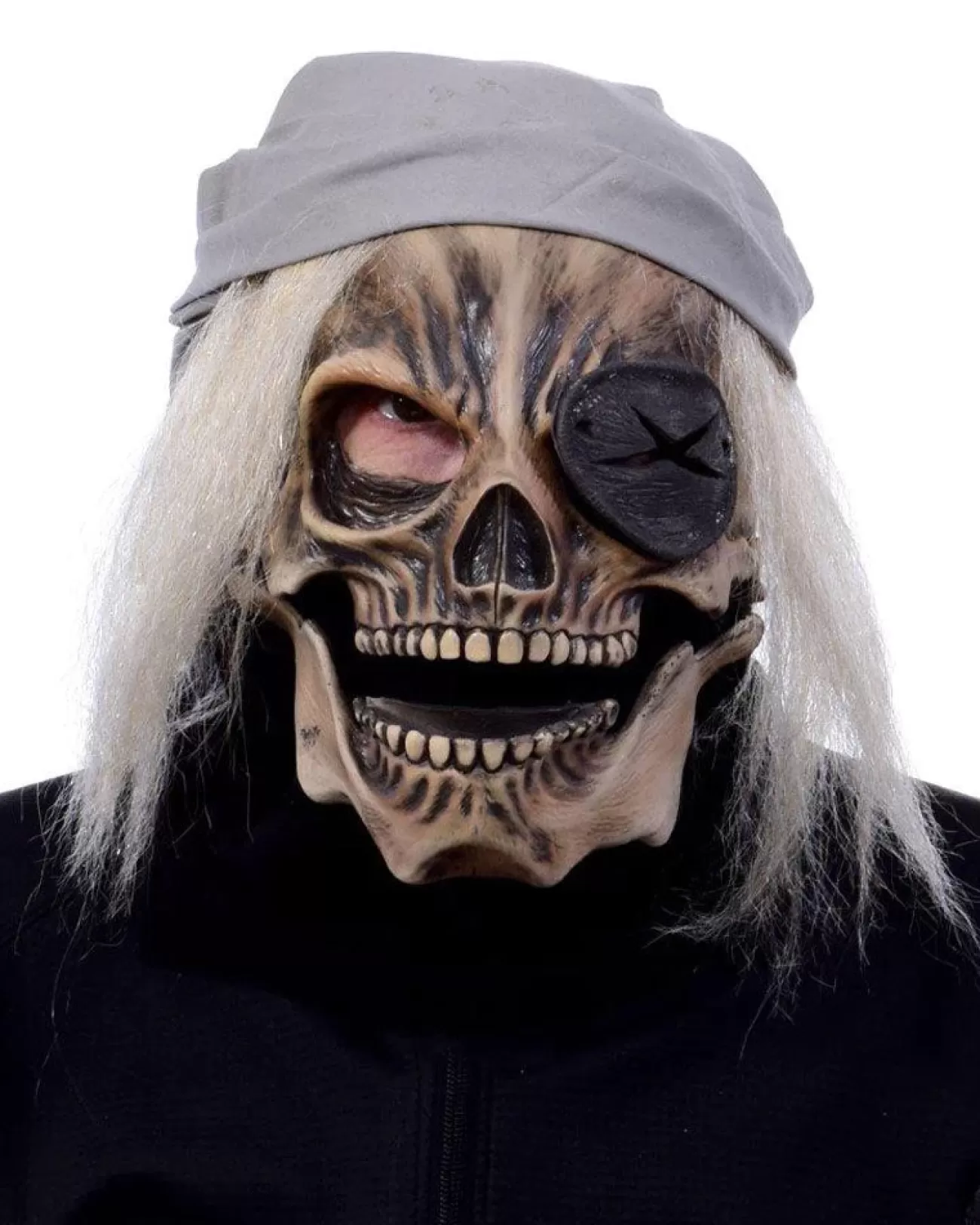 Zagone Studios Pirate Skull Wearing Bandana Premium Mask With Moving Mouth> Halloween Masks