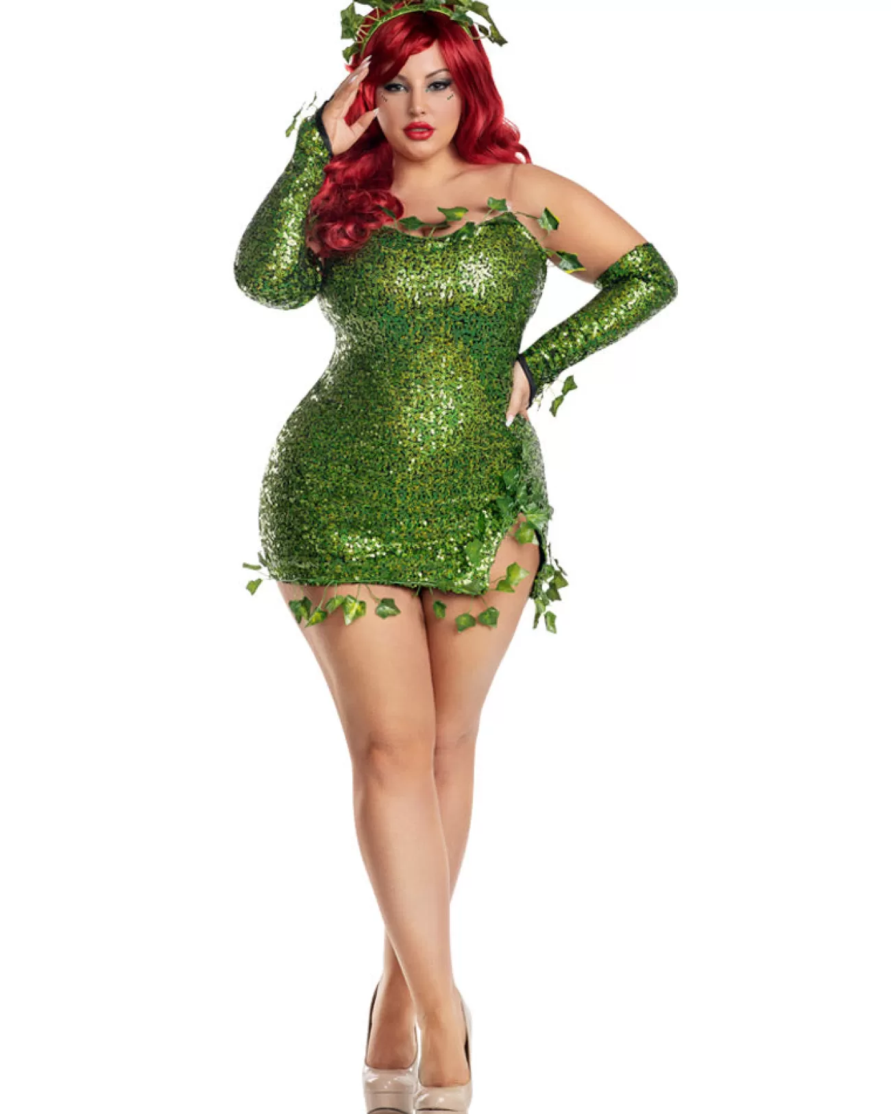 Party King Poisonous Villain Womens Plus Size Costume>Women Women's Costumes