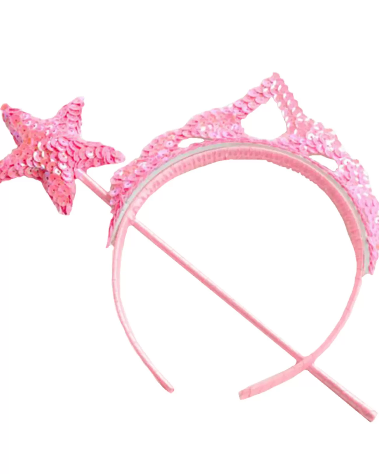 Fairy Girls Princess Sparkle Light Pink Wand And Tiara Set> Halloween Hats