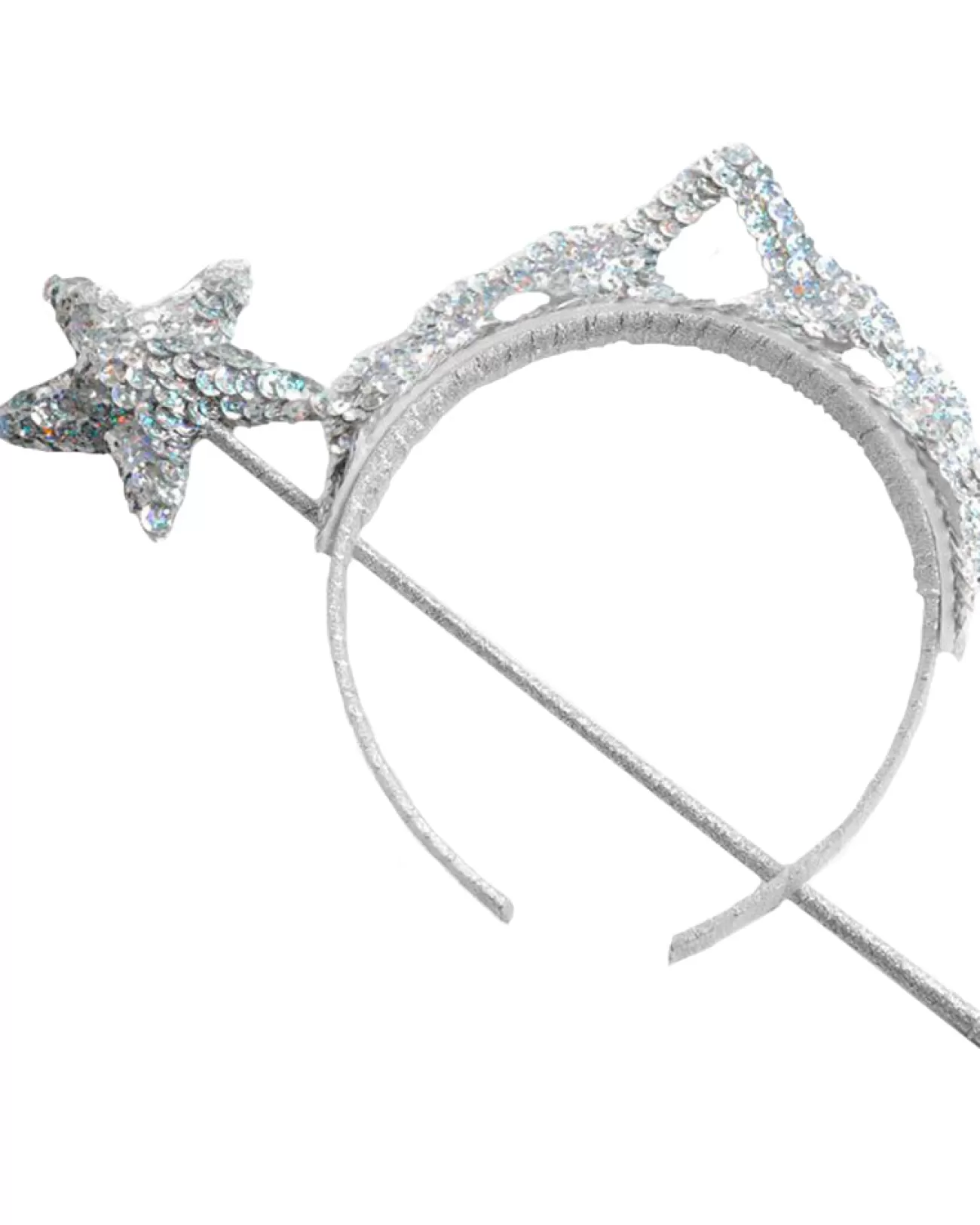 Fairy Girls Princess Sparkle Silver Wand And Tiara Pack> Halloween Hats