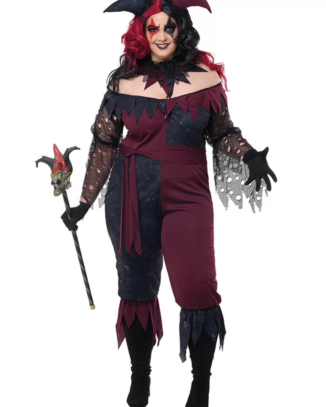 California Costumes Psycho Jester Plus Size Womens Costume>Women Women's Costumes