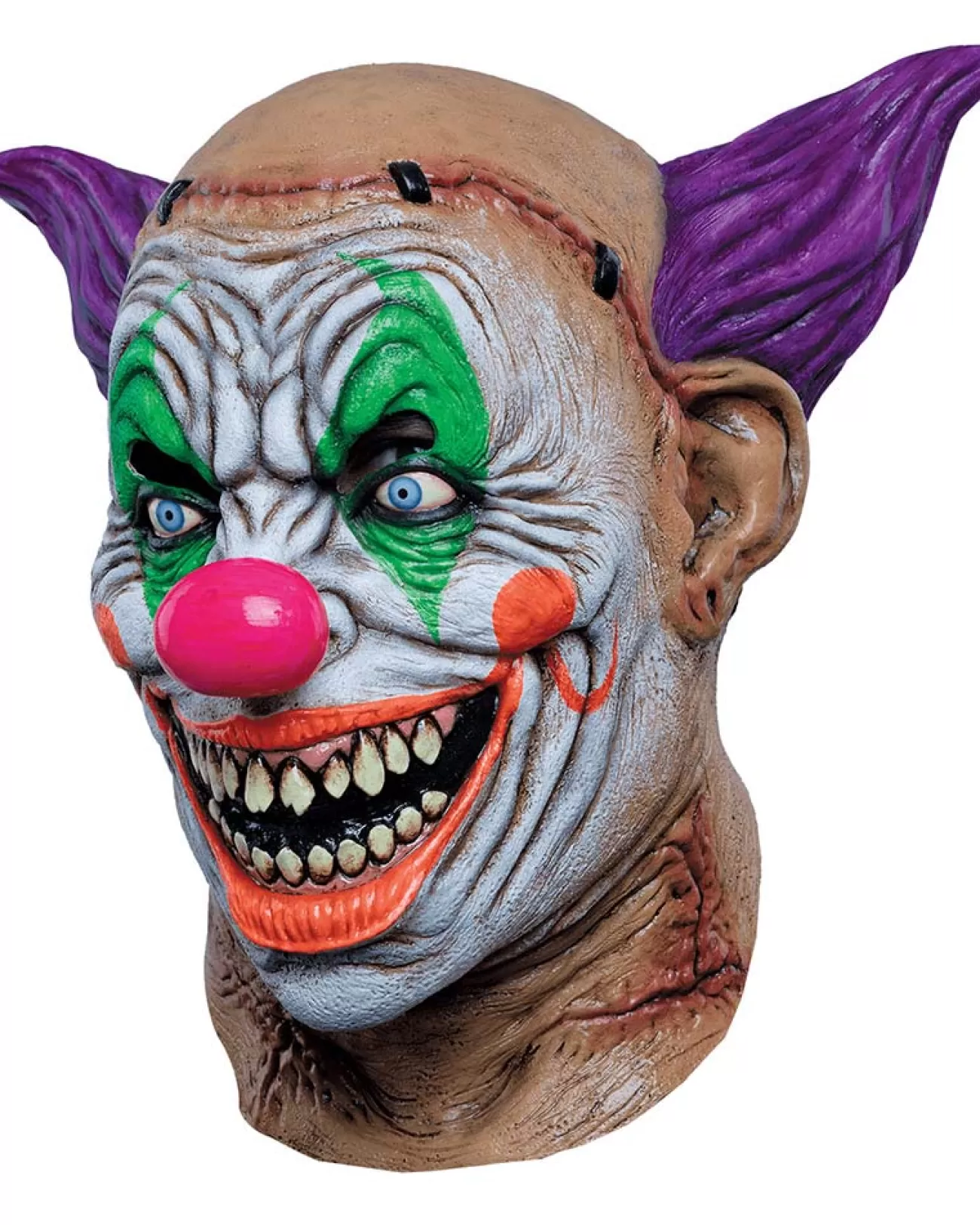 Ghoulish Productions Psycho Neon Clown Deluxe Mask> Halloween Masks