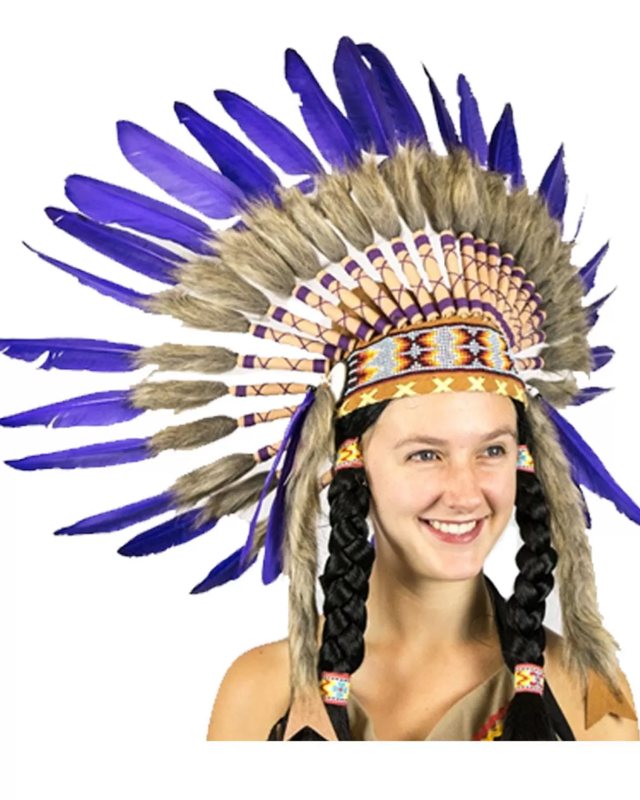 Interalia Purple Small Native American Headdress> Halloween Hats