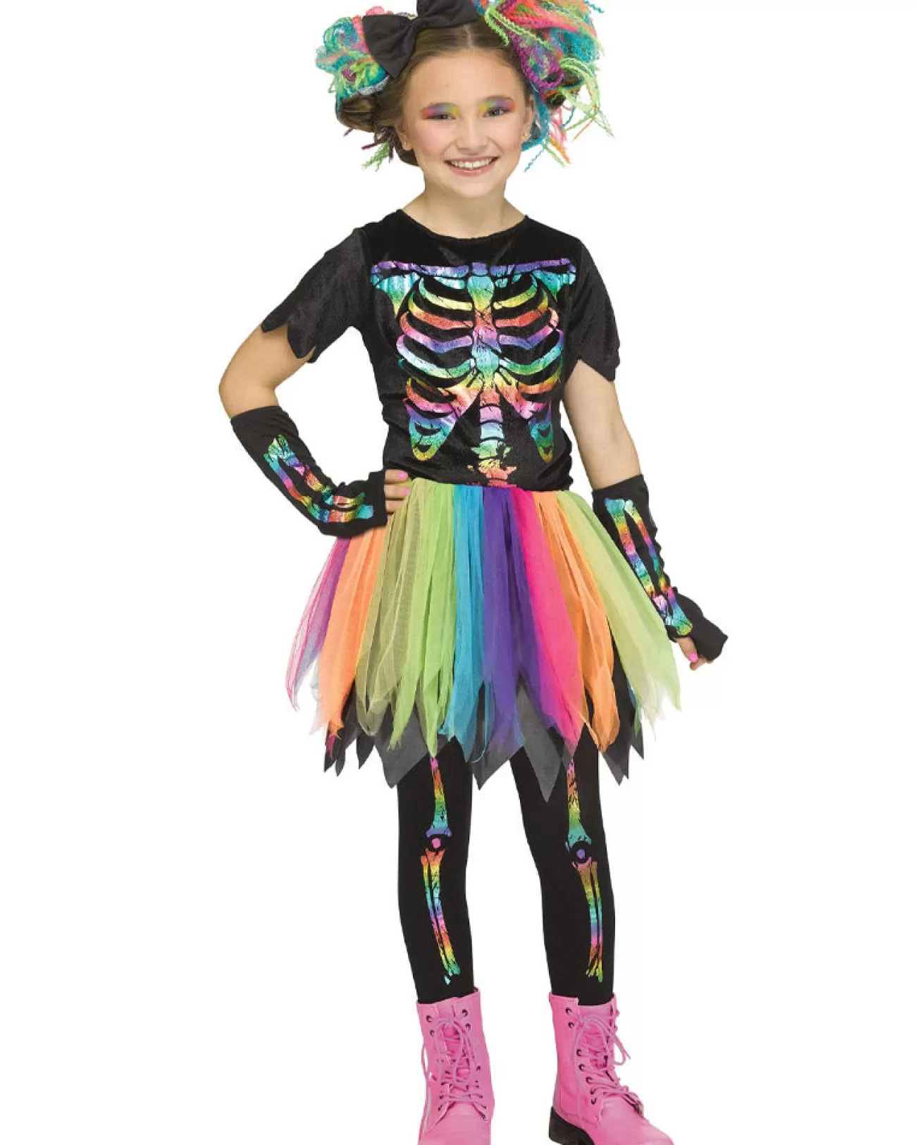 Fun World Rainbow Skele Kids Costume>Kids Kids Costumes