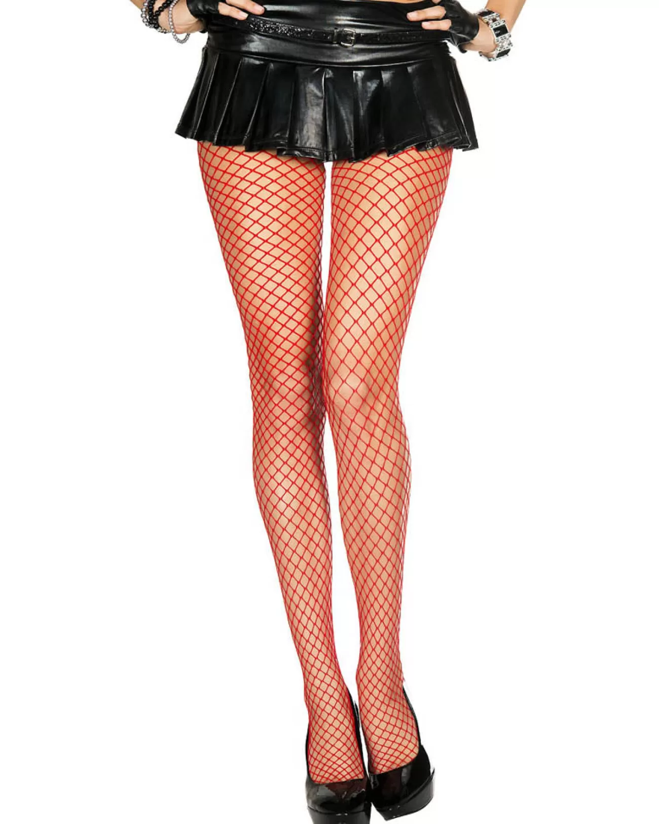 Music Legs Red Diamond Fishnet Stockings> Halloween Hosiery