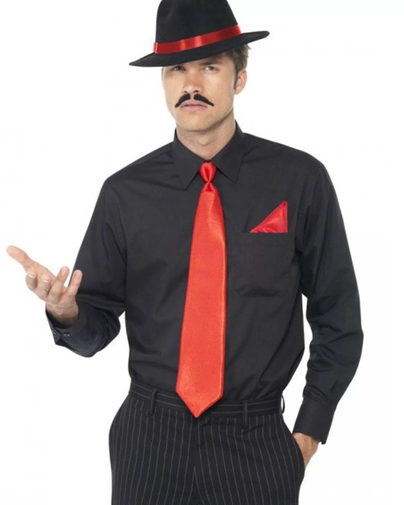 Smiffys Red Instant Gangster Hat Tie And Hankerchief Kit> Halloween Hats