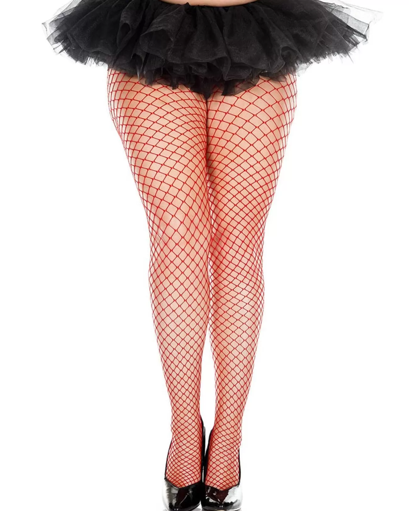 Music Legs Red Mini Diamond Net Plus Size Stockings> Devils &Amp; Angels