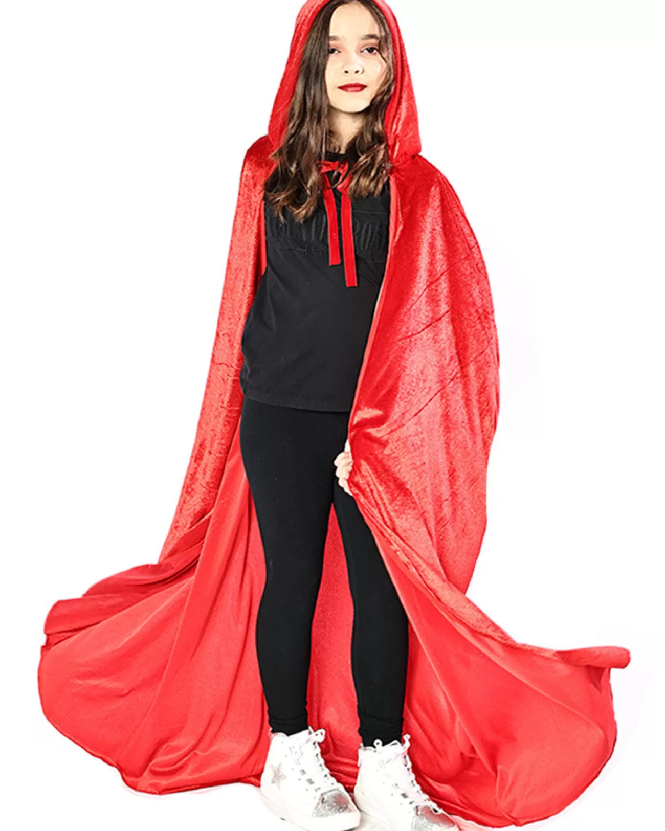 * Red Panne Velvet Deluxe Kids Cape> Halloween Capes