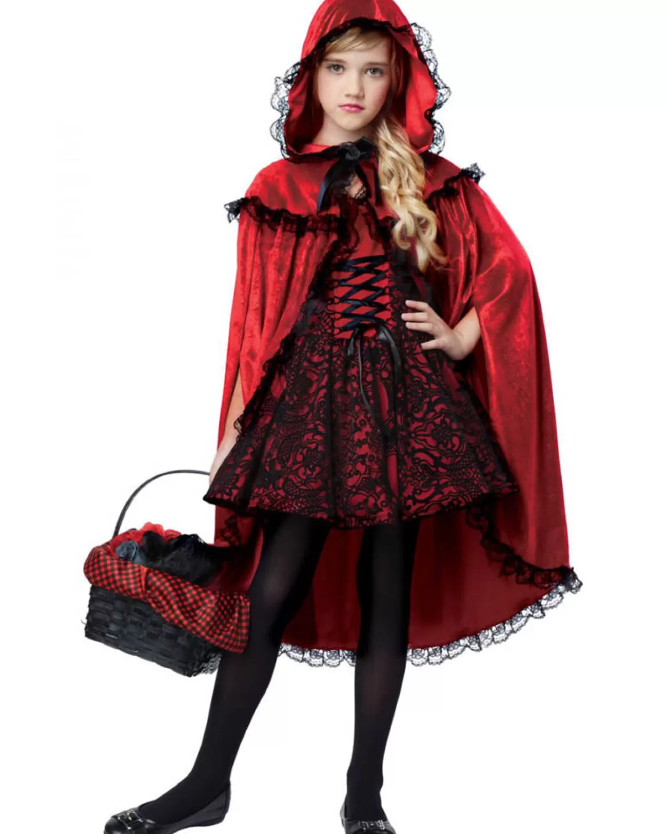 California Costumes Red Riding Hood Deluxe Girls Costume>Kids Kids Costumes