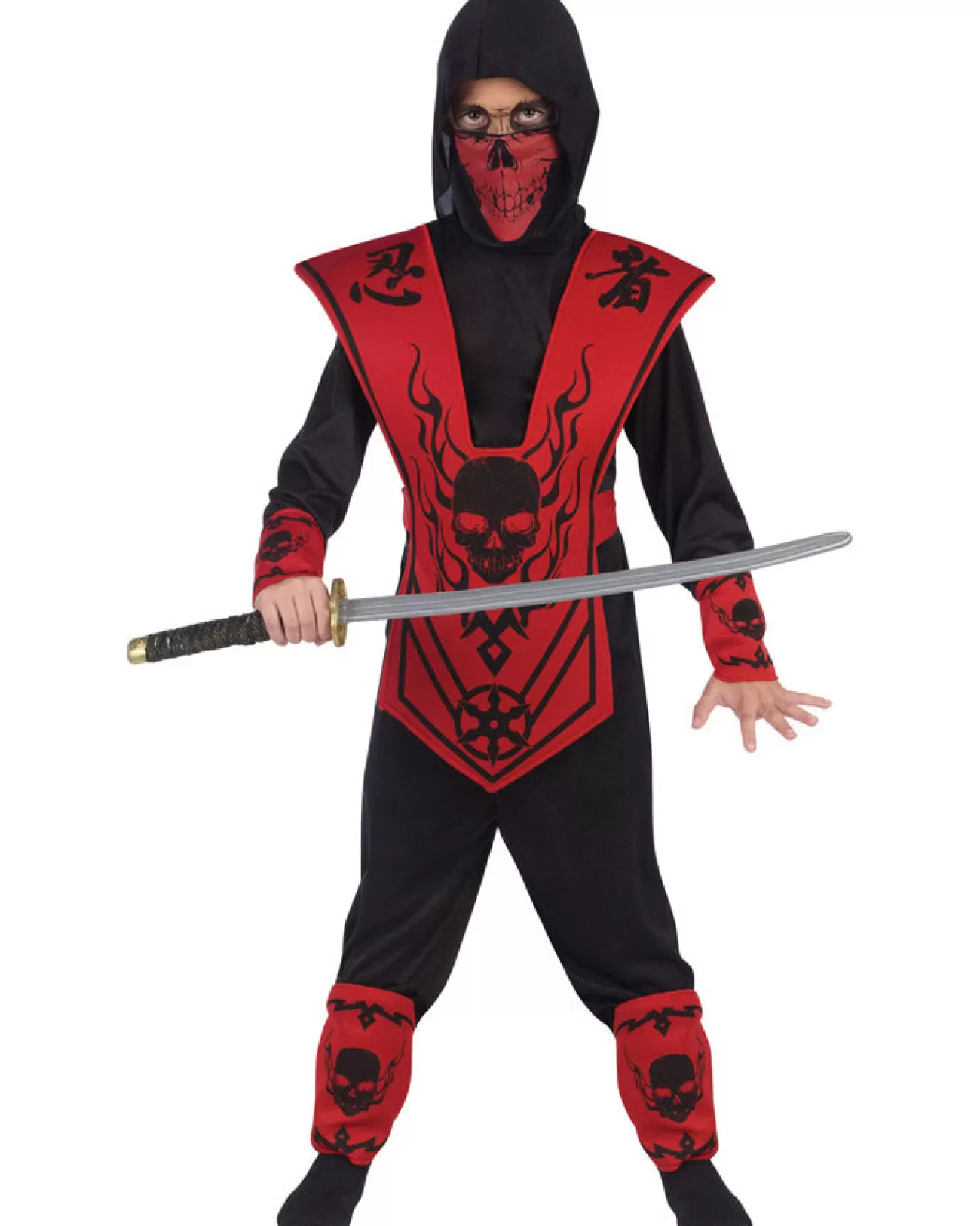 Fun World Red Skull Lord Ninja Boys Costume>Kids Kids Costumes