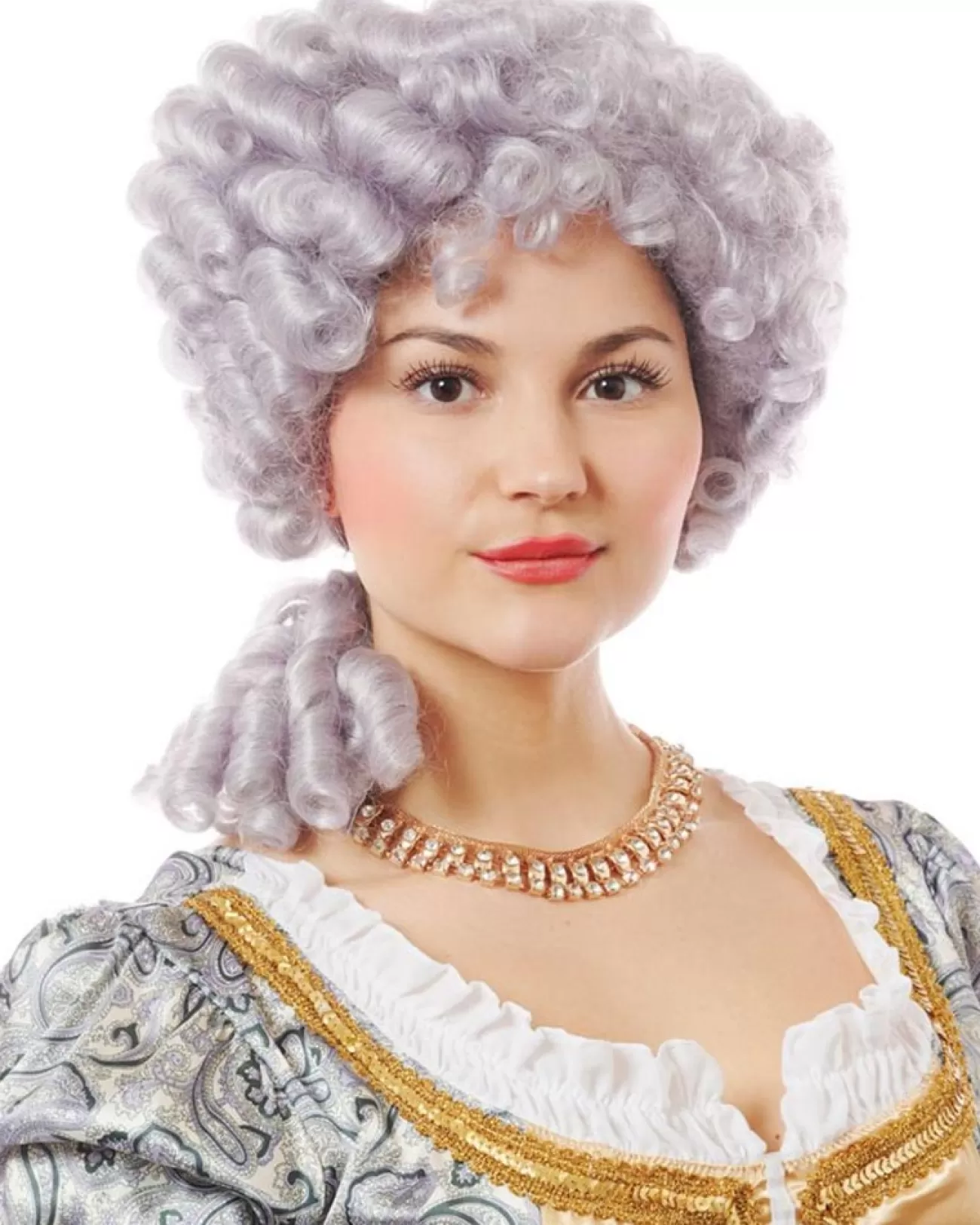 Costume Culture by Franco Regency Queen Curly Lavender Grey Wig> Halloween Wigs