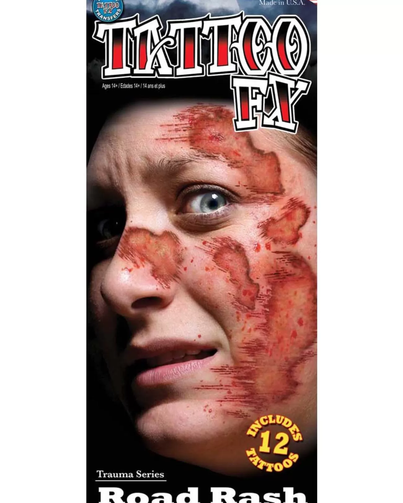 Tinsley Transfers Road Rash Fx Temporary Tattoos> Halloween Accessories