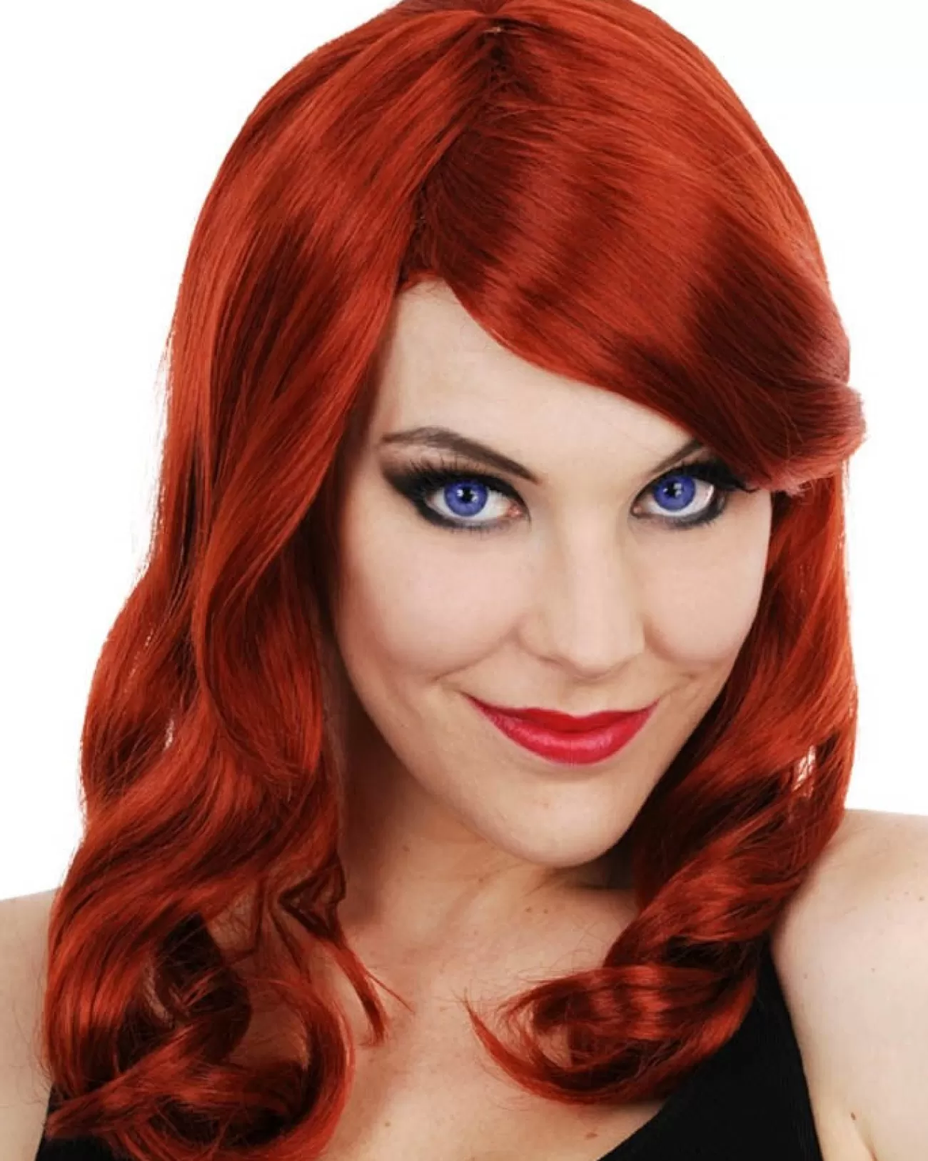 Tomfoolery Scarlett Red Wig> Halloween Accessories