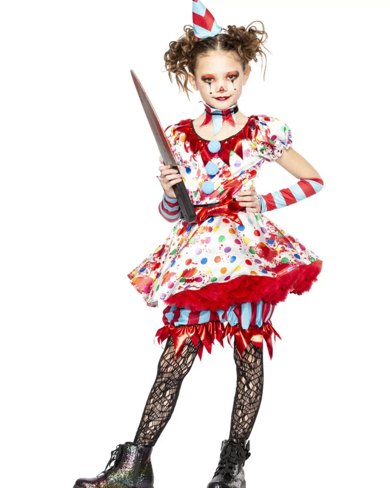 Seeing Red Scary Clown Girls Costume>Kids Kids Costumes