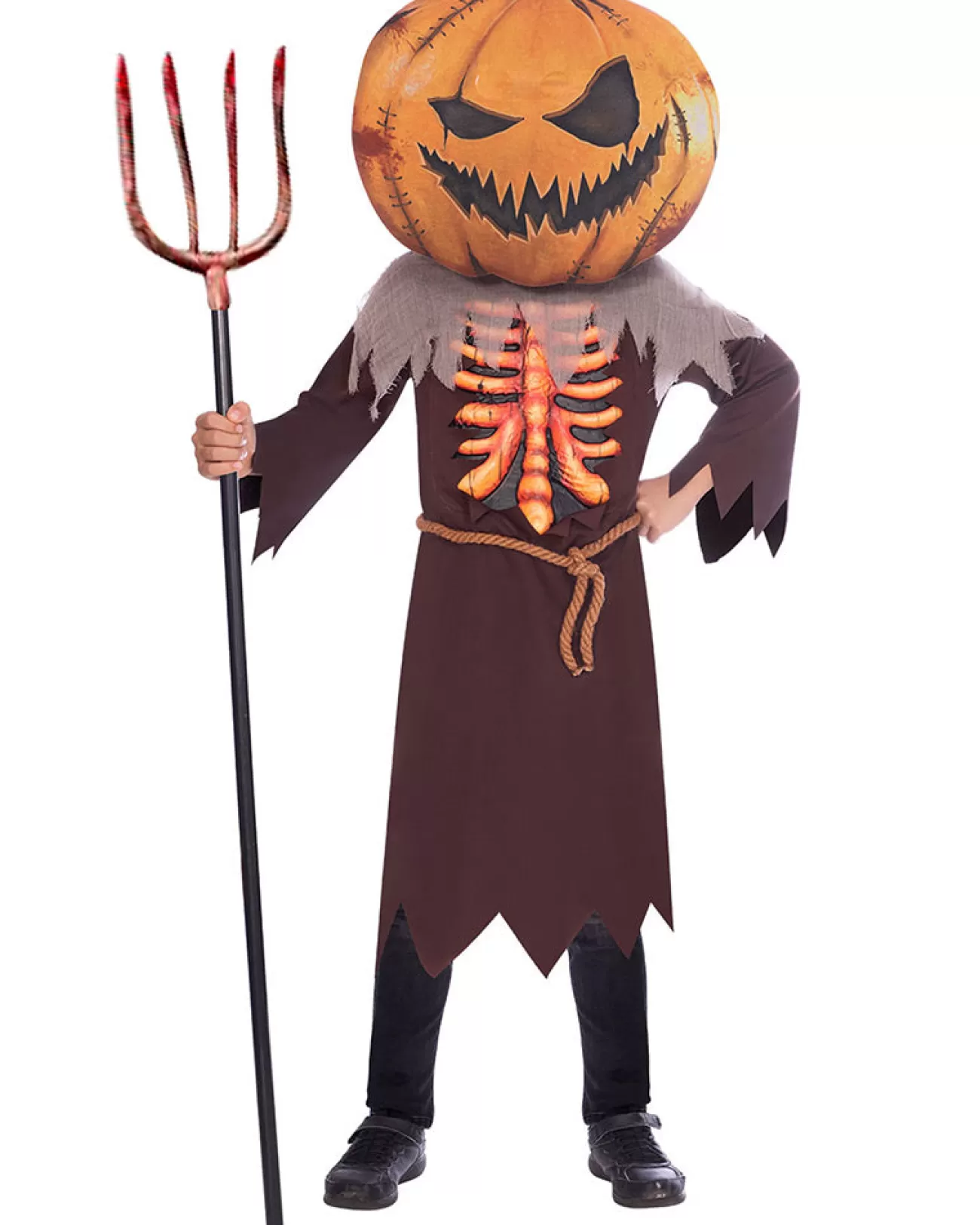 Amscan AU Scary Pumpkin Big Head Kids Costume>Kids Kids Costumes