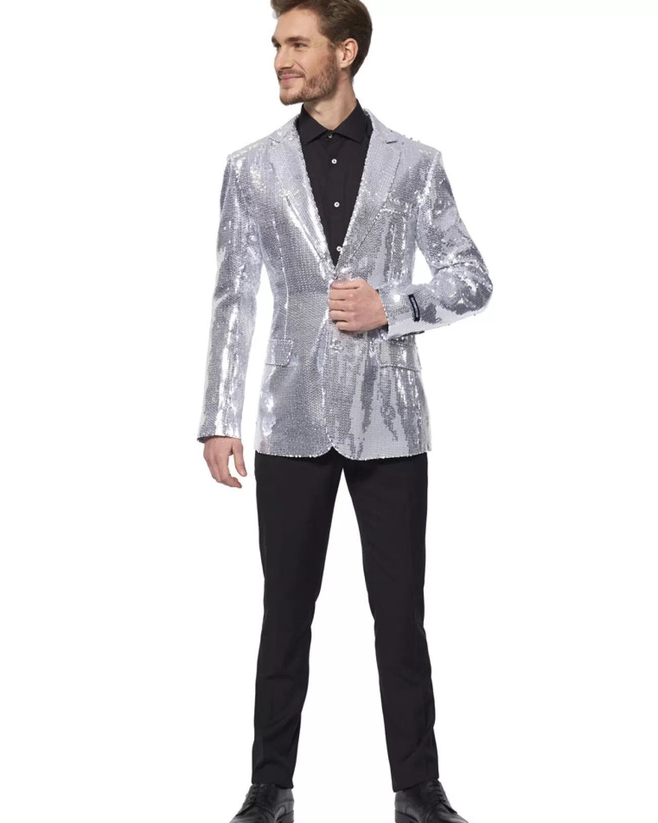 Opposuits Sequins Silver Mens Suitmeister Jacket> Opposuits