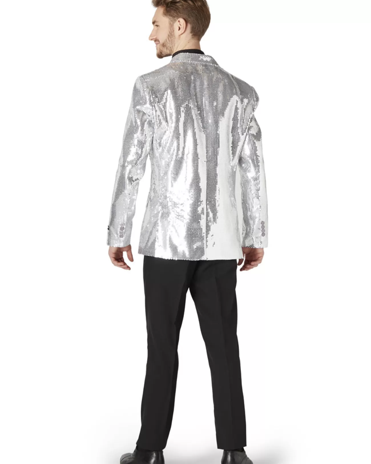 Opposuits Sequins Silver Mens Suitmeister Jacket> Opposuits