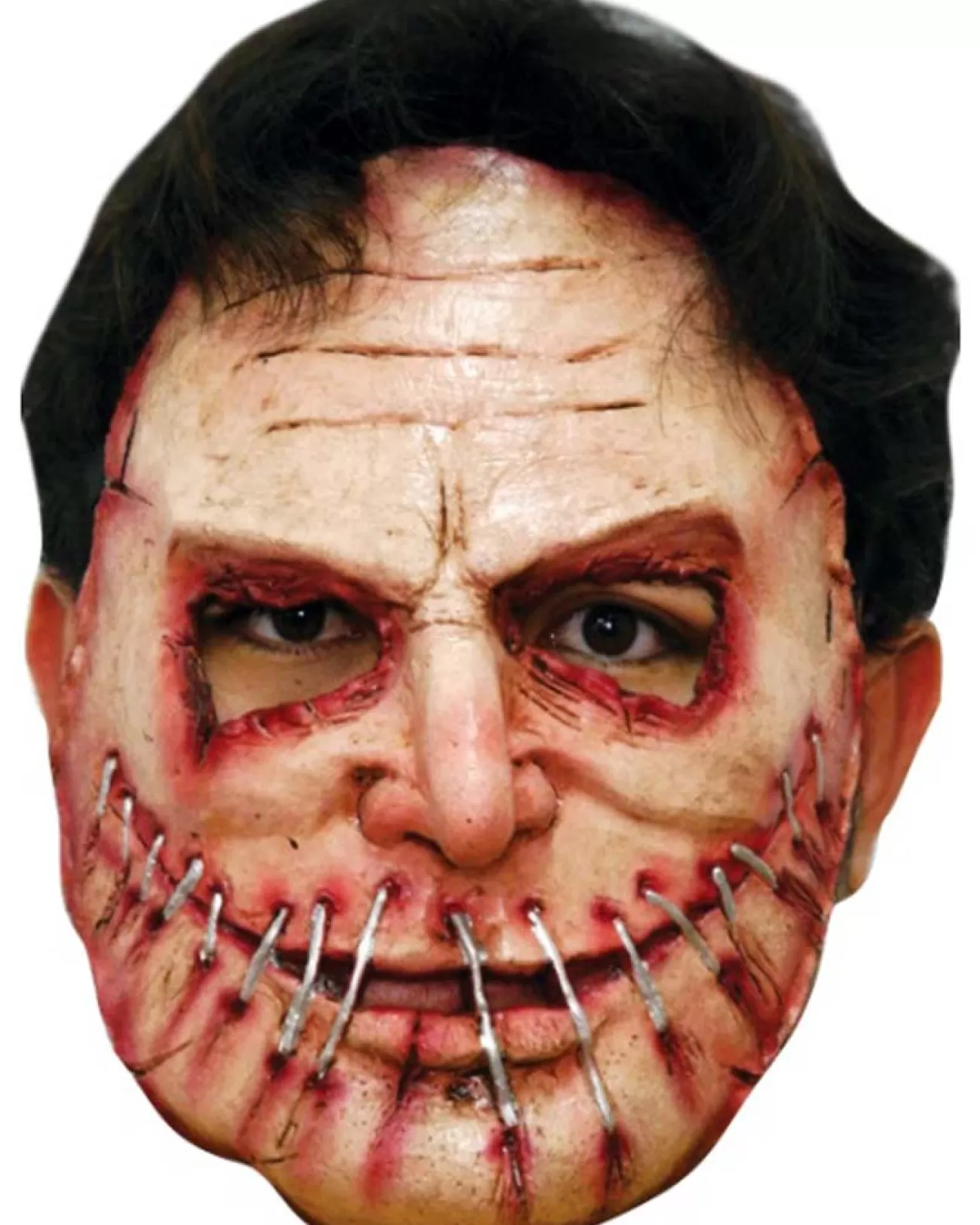 Ghoulish Productions Serial Killer Stapled Mouth Mask> Halloween Masks