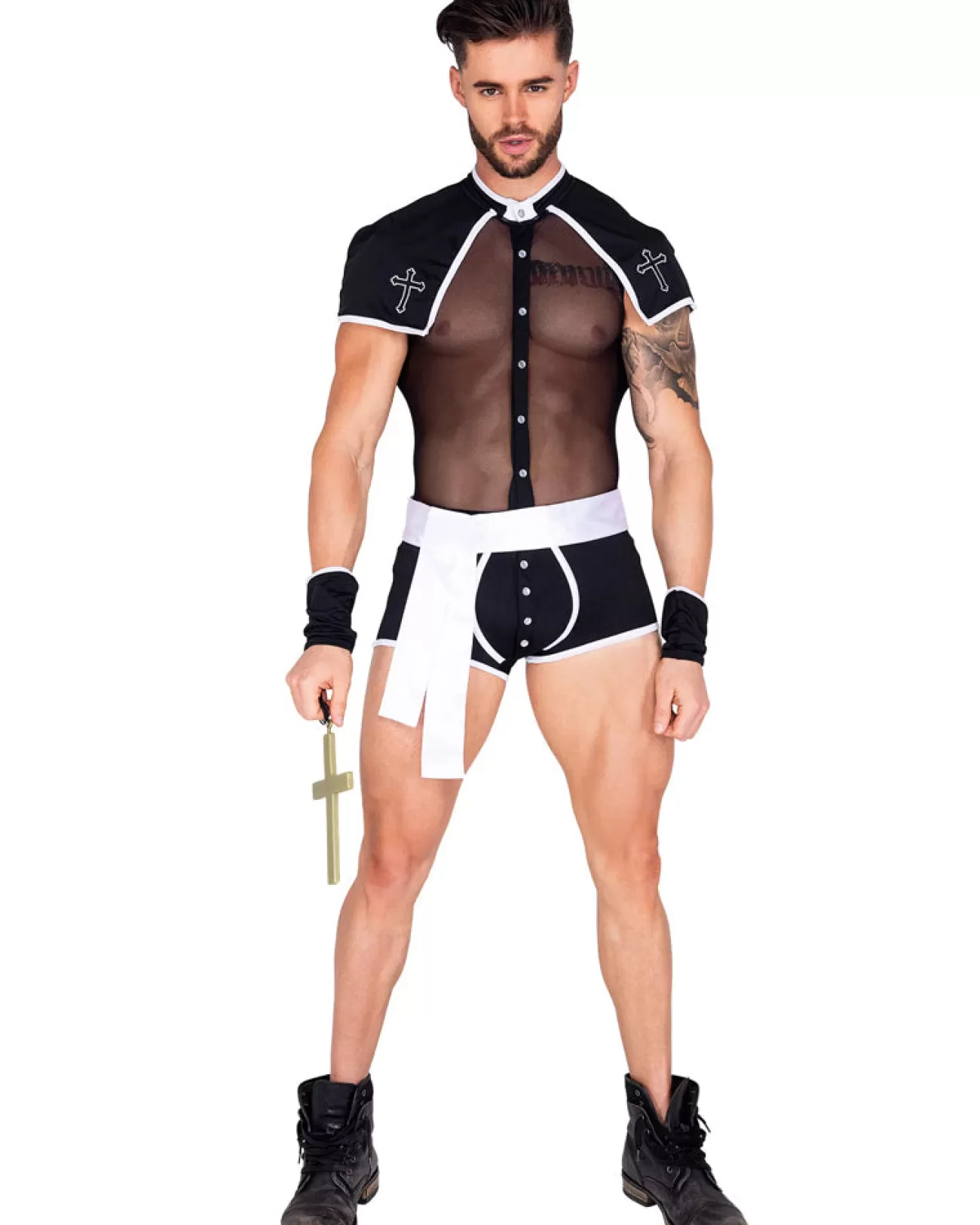 Roma Costumes Sinful Confession Mens Costume> Saints &Amp; Sinners