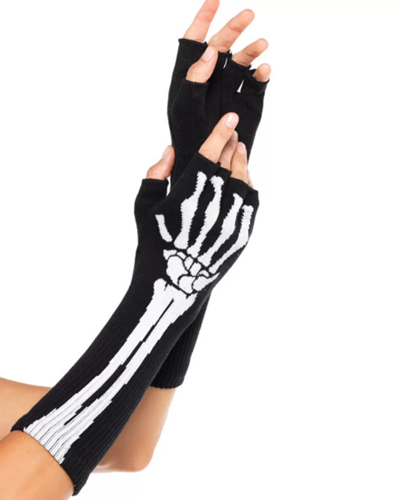 Leg Avenue Skeleton Fingerless Gloves> Halloween Accessories