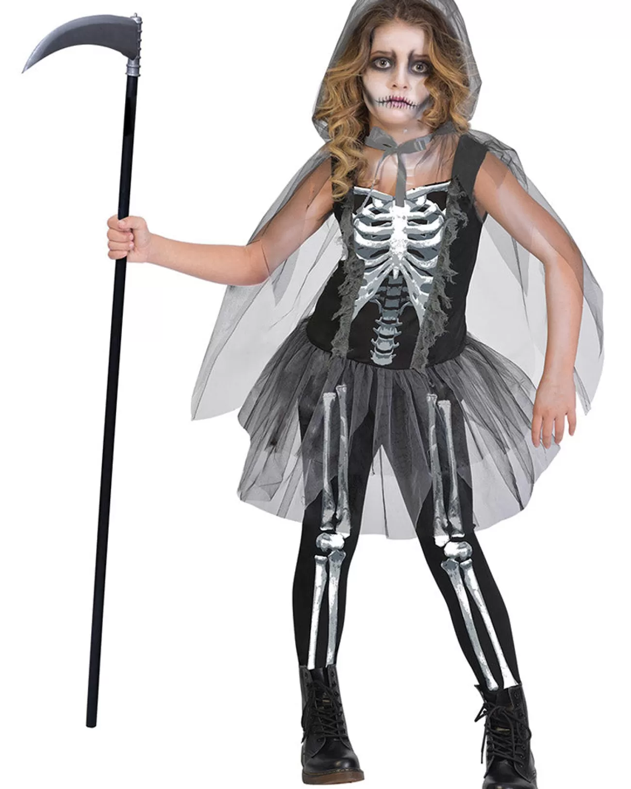 Amscan AU Skeleton Grim Reaper Girls Costume>Kids Kids Costumes