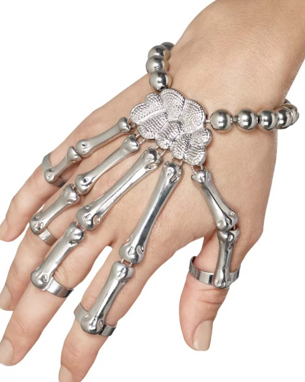 Smiffys Skeleton Hand Bracelet> Halloween Accessories