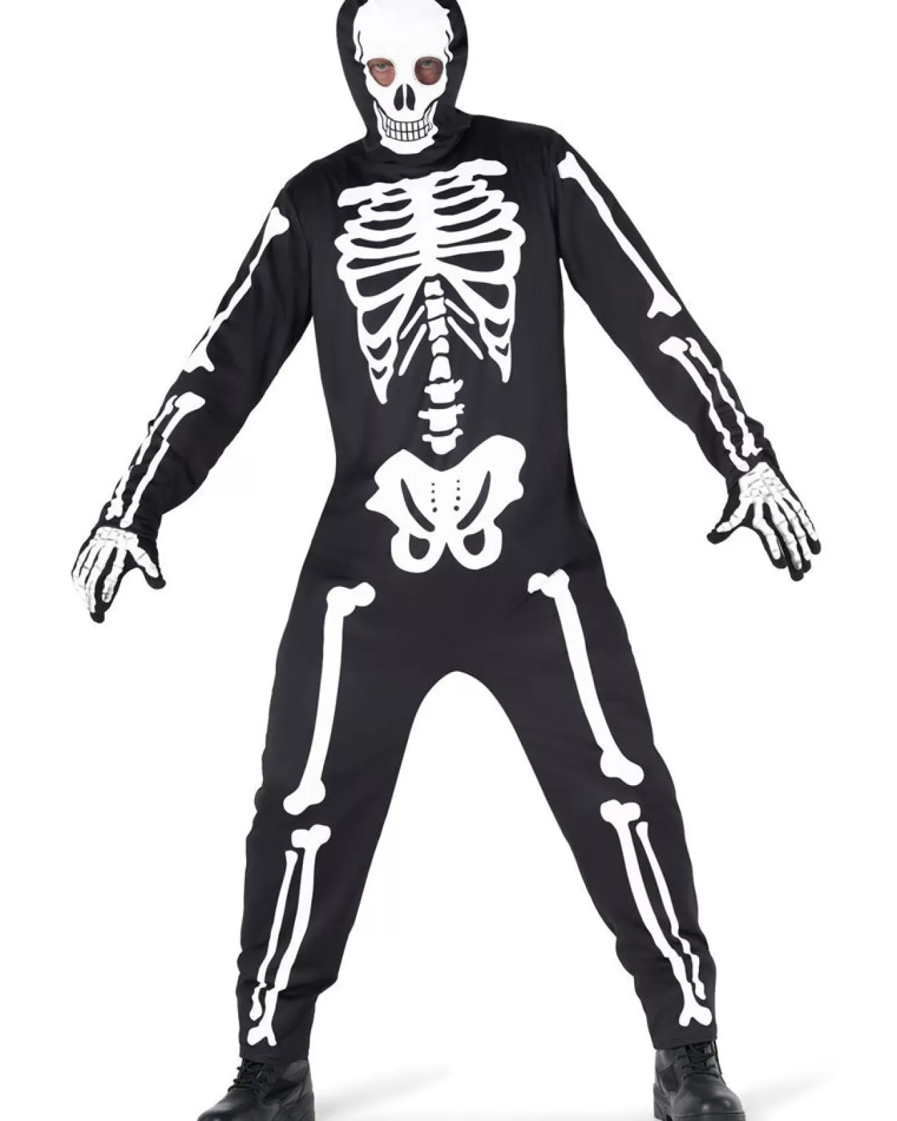 Fun Shack Skeleton Onesie Mens Costume>Men Men's Costumes