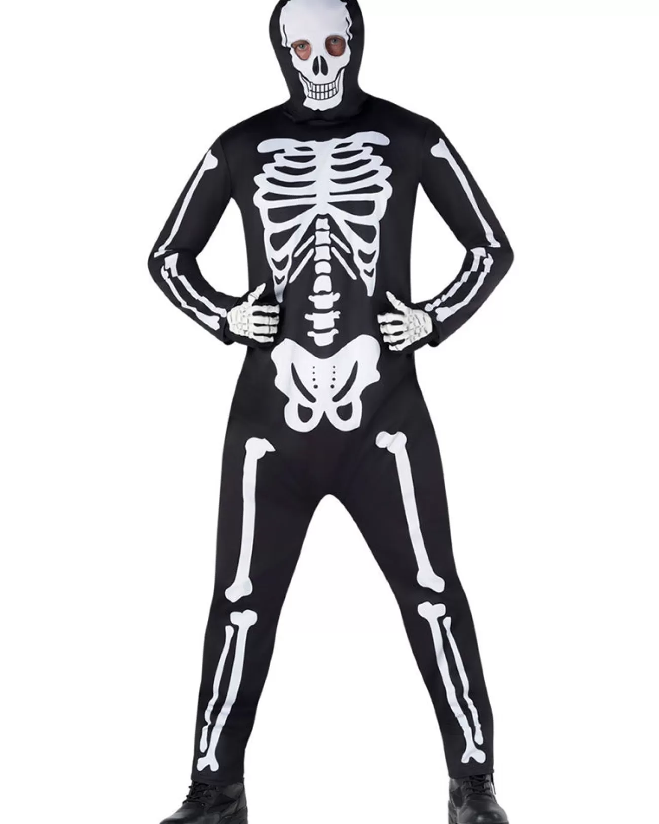 Fun Shack Skeleton Onesie Mens Costume>Men Men's Costumes