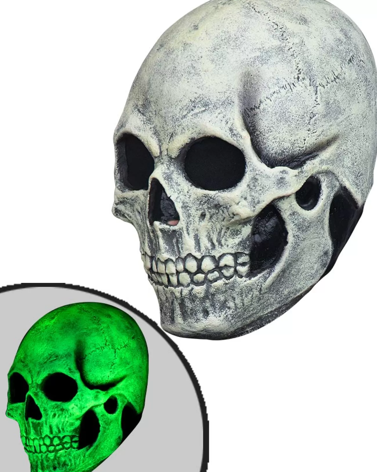 Ghoulish Productions Skull Glow In The Dark Mask> Halloween Masks