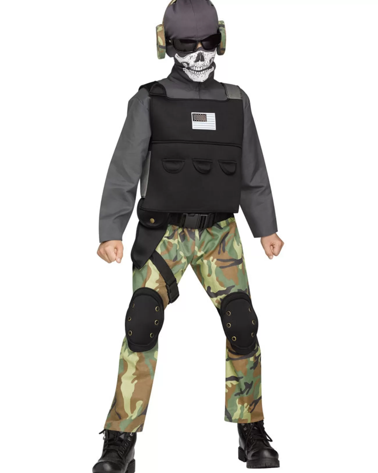 Fun World Skull Soldier Boys Costume>Kids Kids Costumes