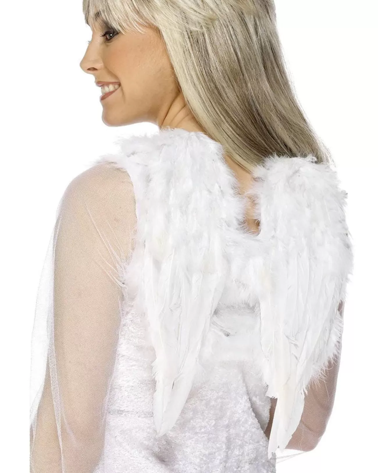 Smiffys Small White Feather Angel Wings 40Cm> Devils &Amp; Angels