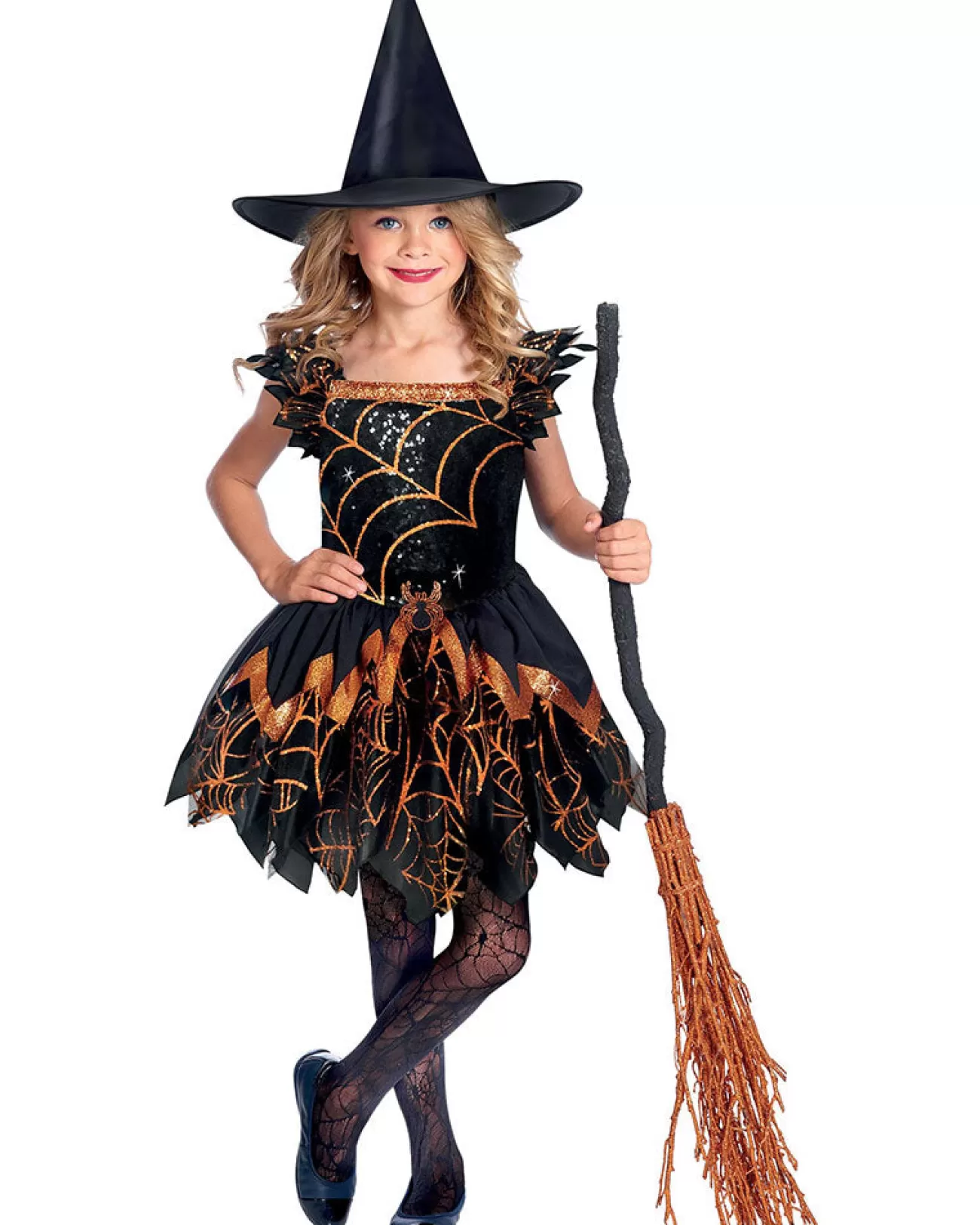 Amscan AU Spooky Spider Witch Girls Costume>Kids Kids Costumes