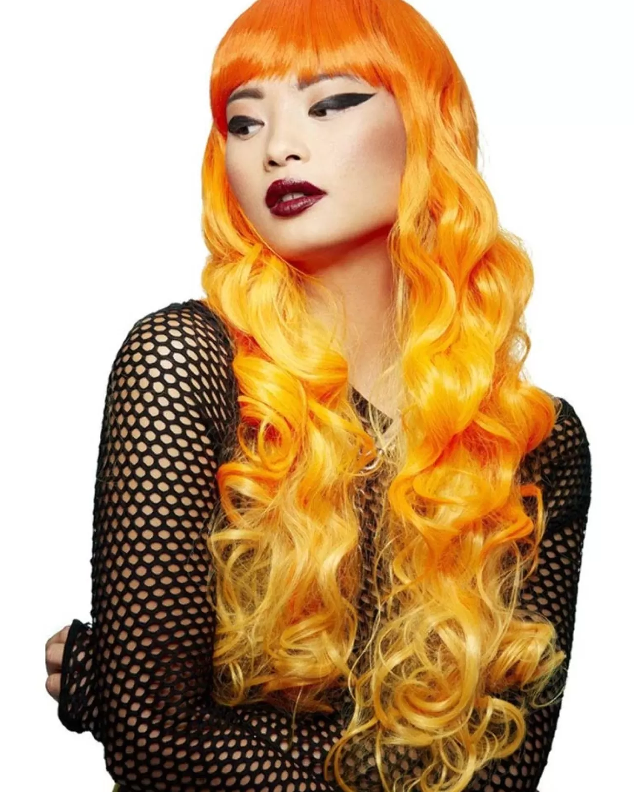 Smiffys Sunrise Orange Wig> Halloween Wigs