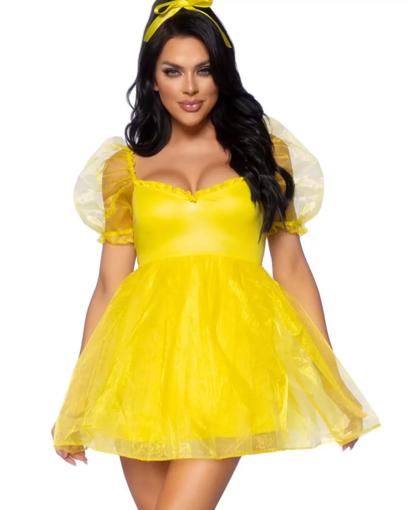 Leg Avenue Sweetheart Babydoll Yellow Womens Costume>Women Women's Costumes