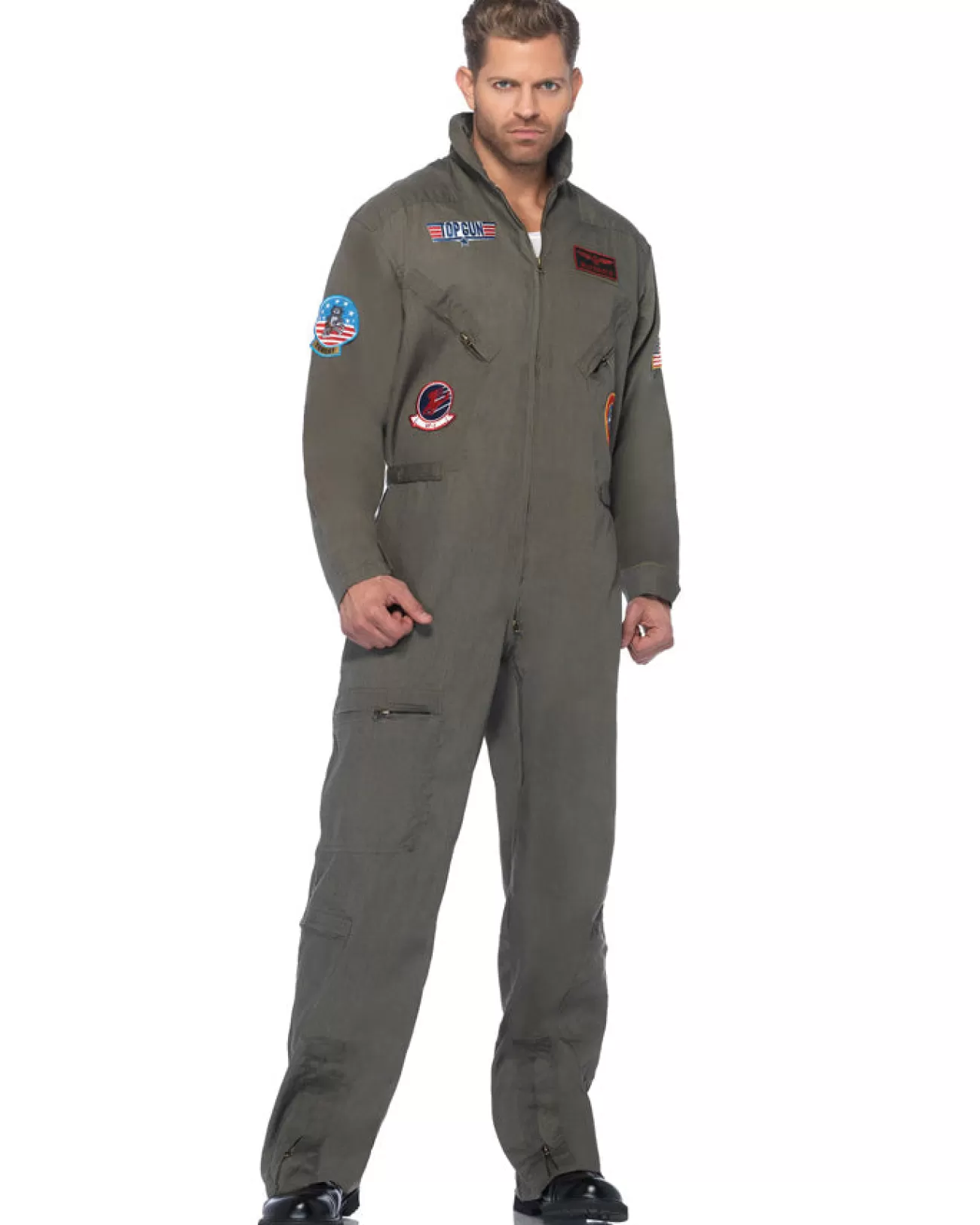 Leg Avenue Top Gun Flight Suit Mens Costume>Men Men's Costumes