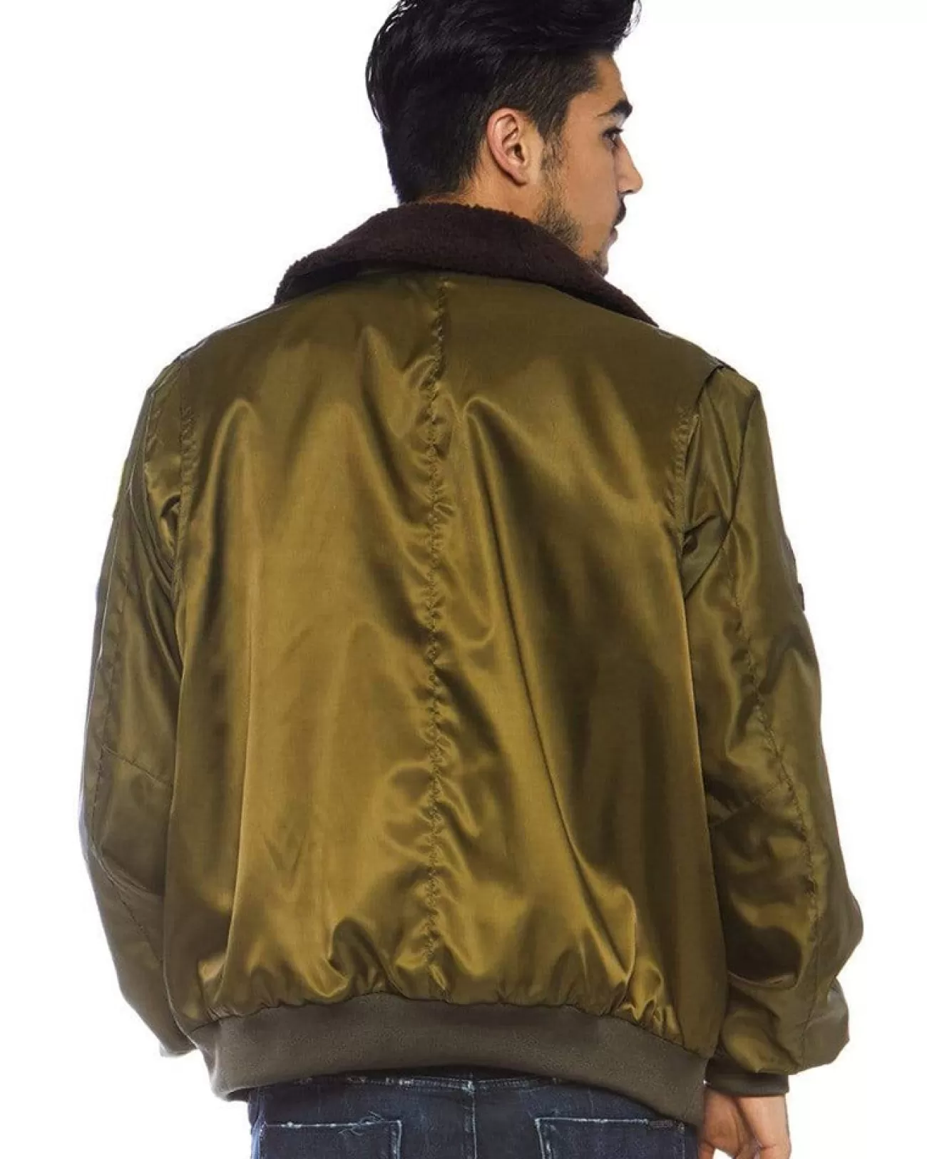 Leg Avenue Top Gun Khaki Mens Deluxe Bomber Jacket>Men Men's Costumes