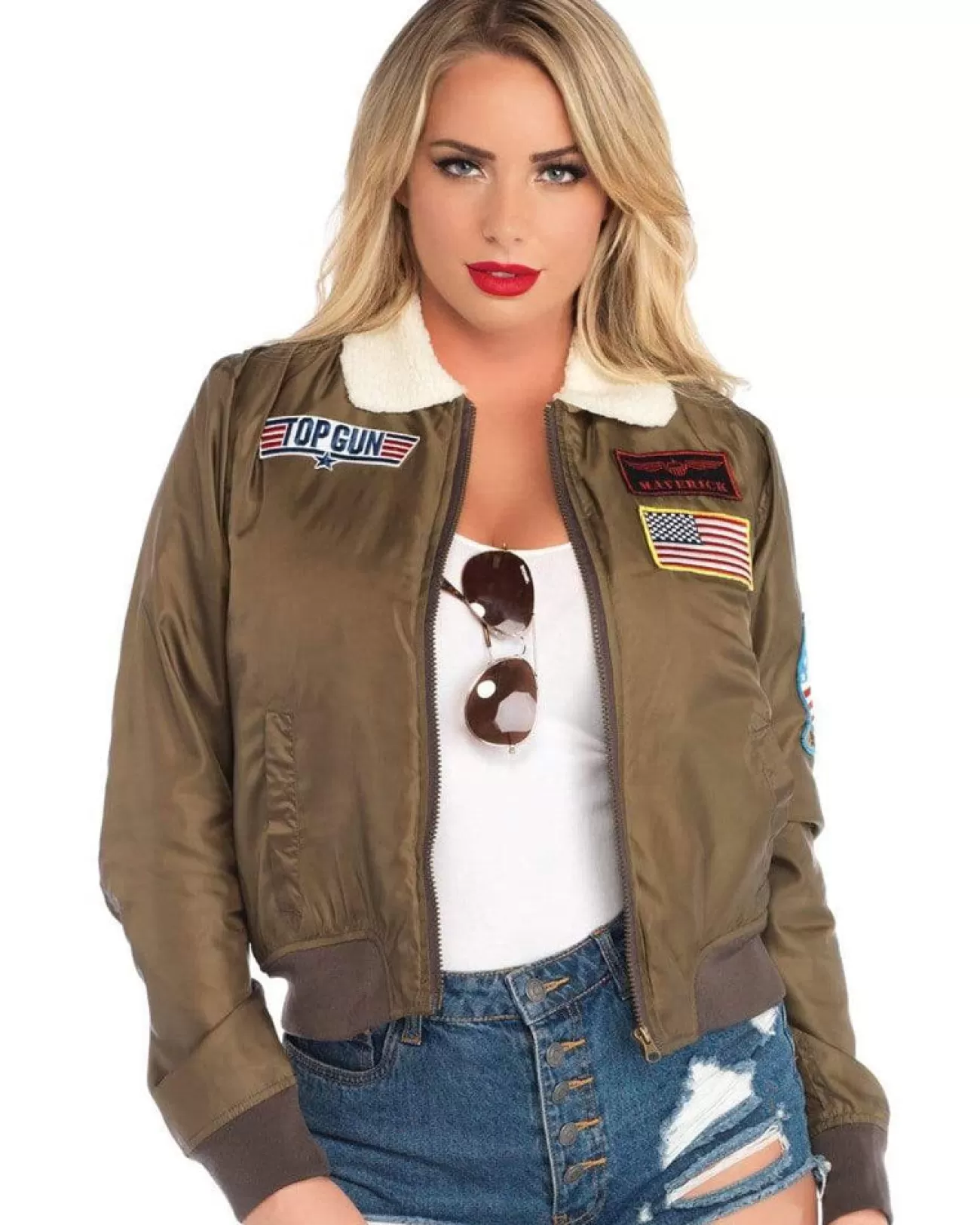 Leg Avenue Top Gun Sexy Womens Deluxe Bomber Jacket>Women Women's Costumes