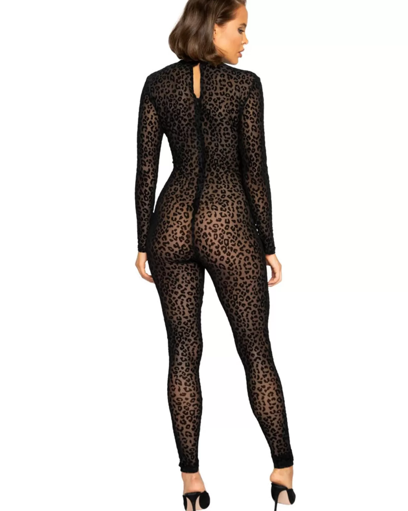 Roma Costumes Velvet Leopard Bodysuit Womens Costume>Women Women's Costumes