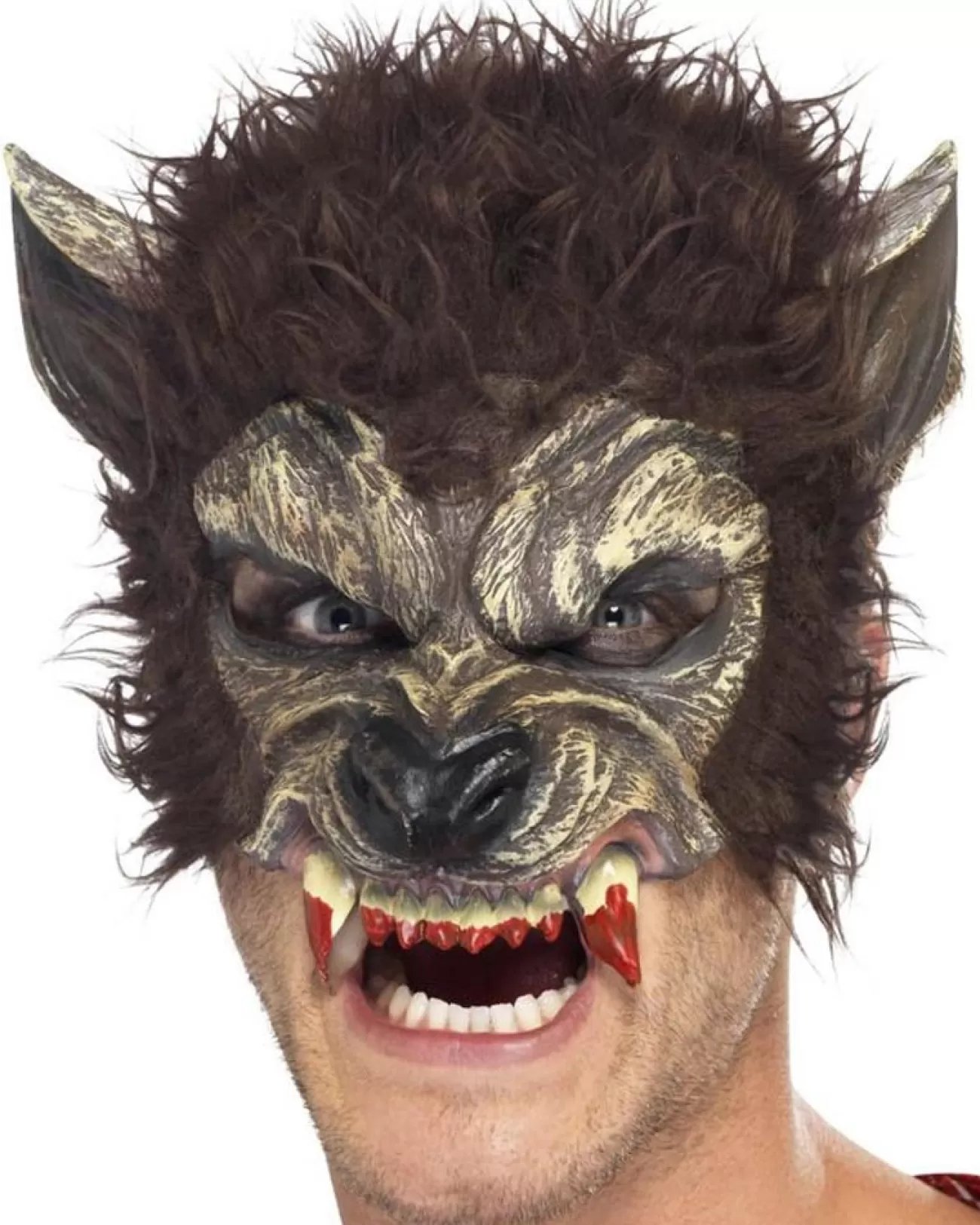 Smiffys Werewolf Face Half Mask> Halloween Masks