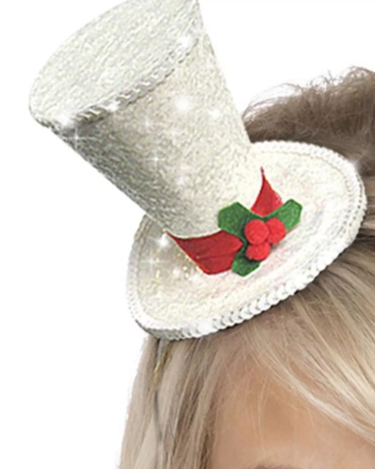 Smiffys White Christmas Top Hat Headband> Halloween Hats