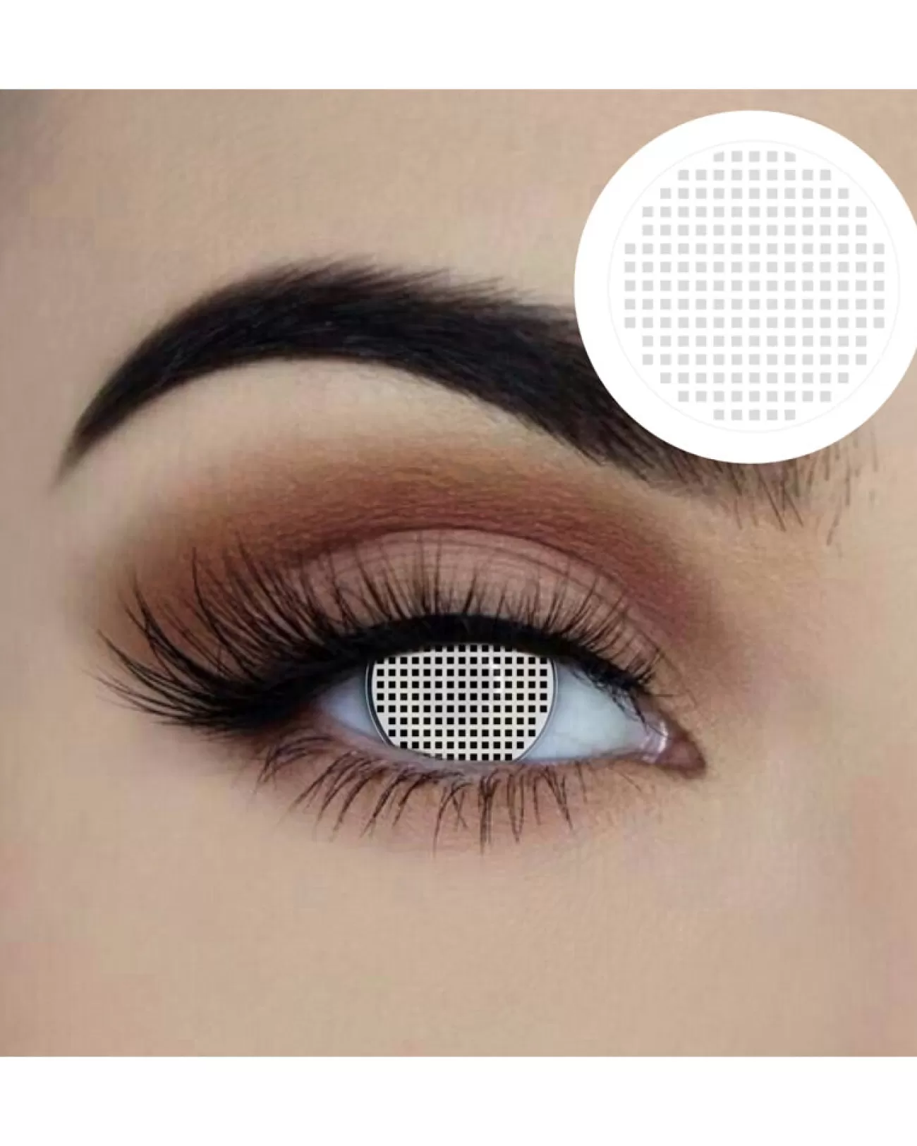 Sweidas White Mesh 14Mm White Contact Lenses With Case> Halloween Accessories