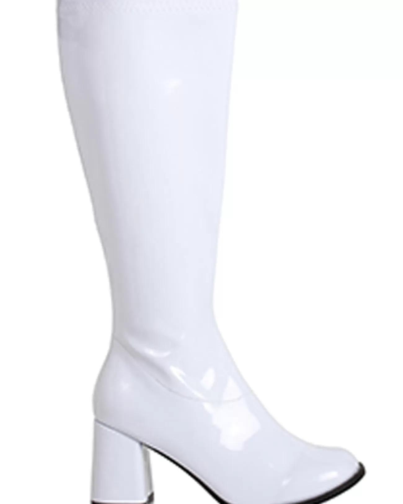 Ellie Shoes White Patent Wide Fit Go Go Womens Boots> Saints &Amp; Sinners