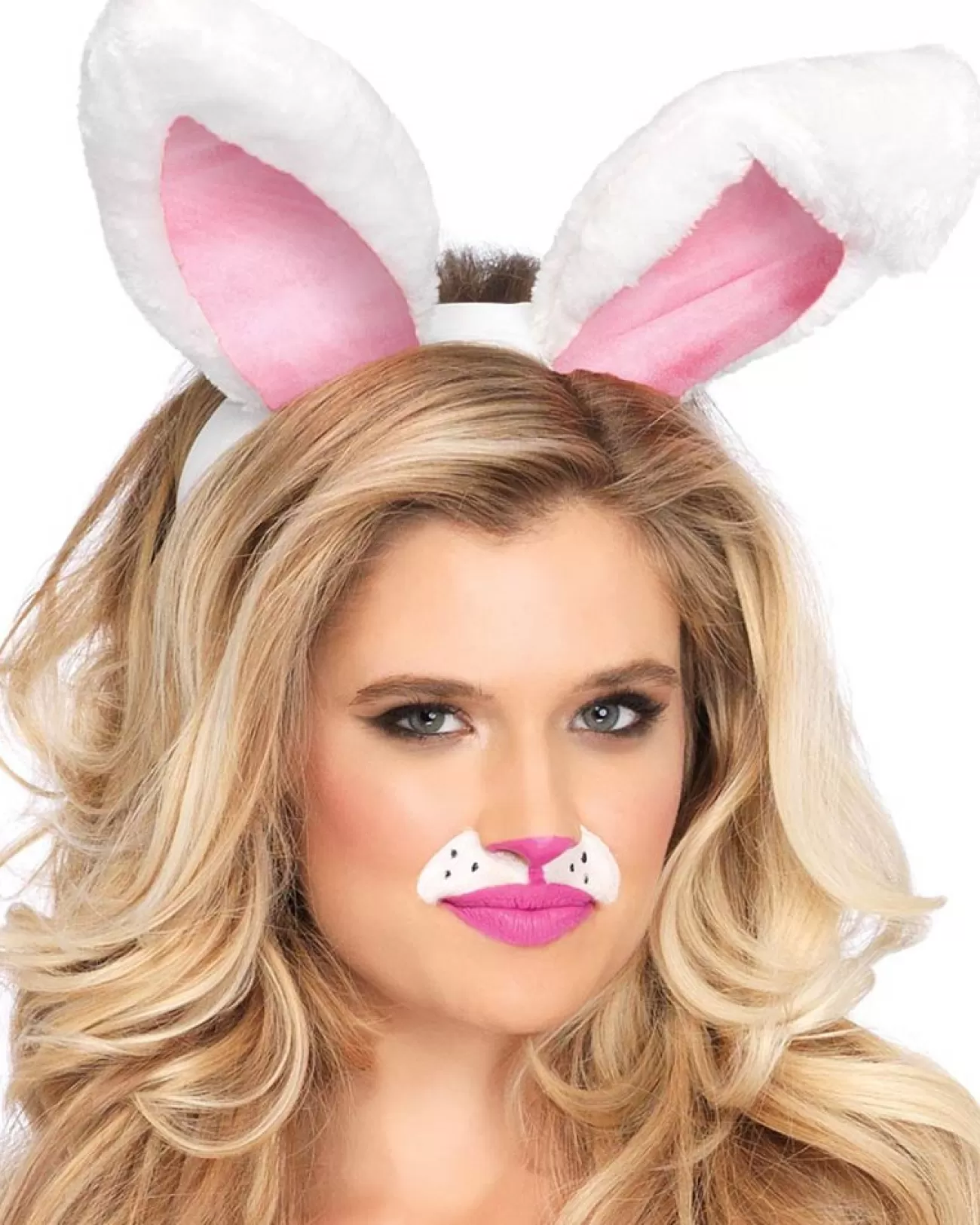 Leg Avenue White Plush Bunny Ears> Halloween Hats