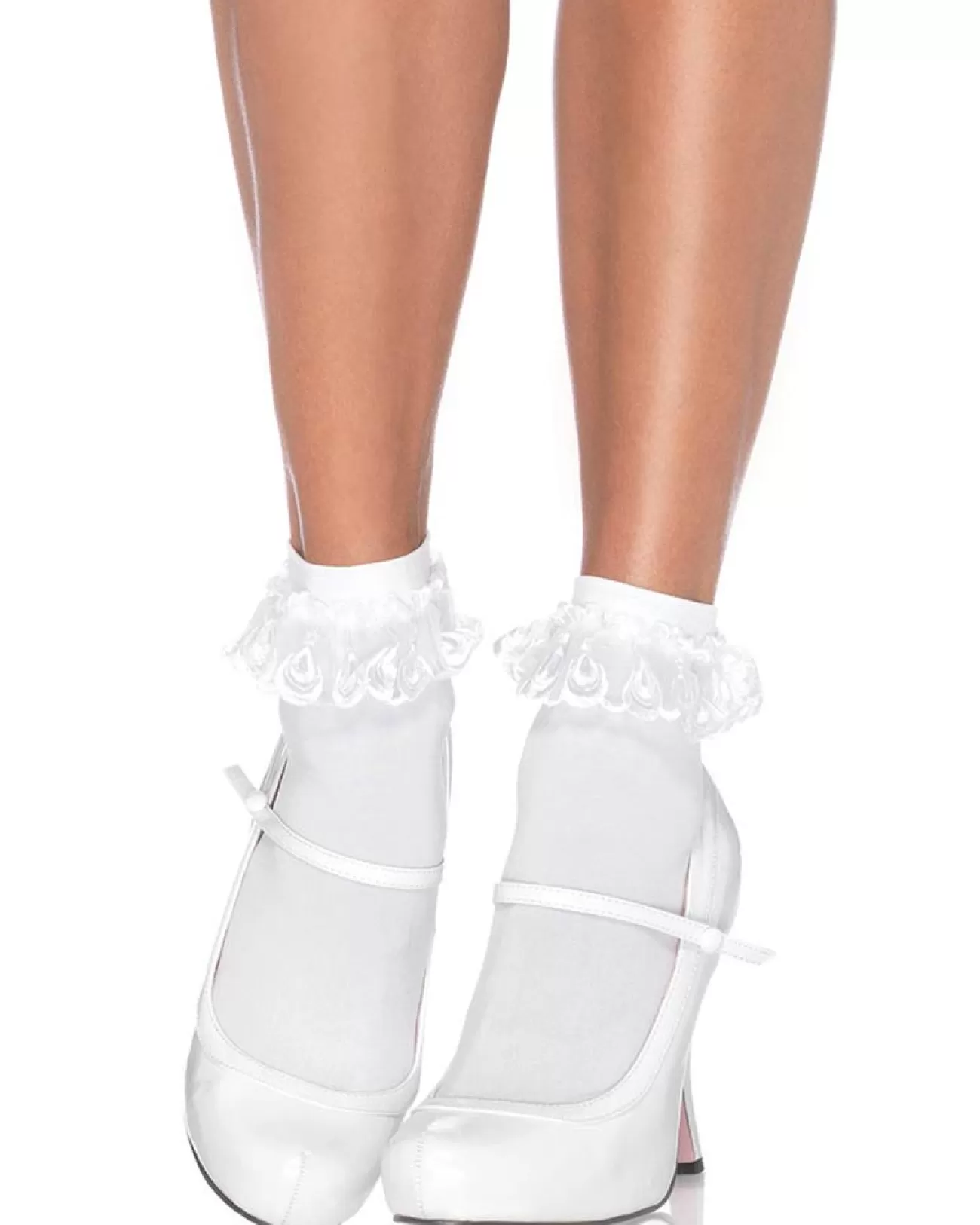 Leg Avenue White With Lace Ruffle Anklet Socks> Zombie Apocolypse