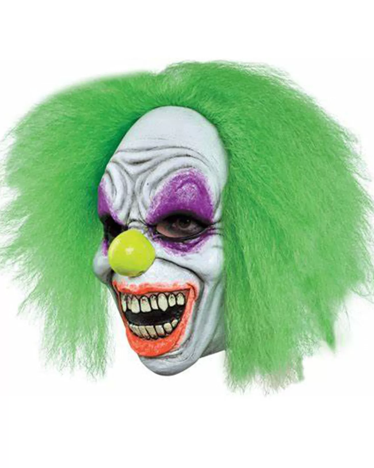 Ghoulish Productions Wild Neon Clown Deluxe Mask With Hair> Halloween Masks